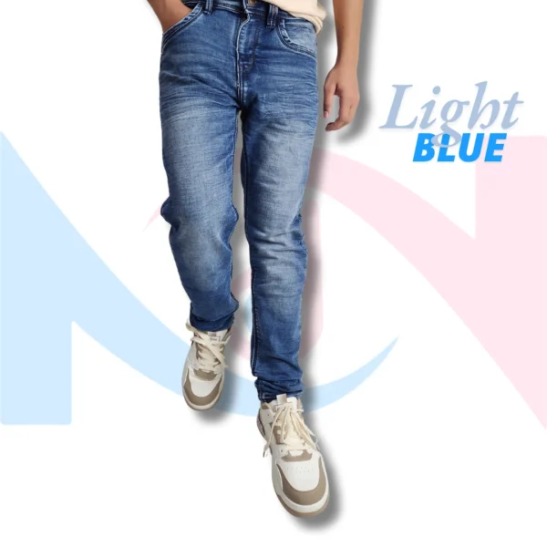 Kingfisher Light-Blue Wash Slim Fit Jeans Pant for Men Front View || NiceNxt